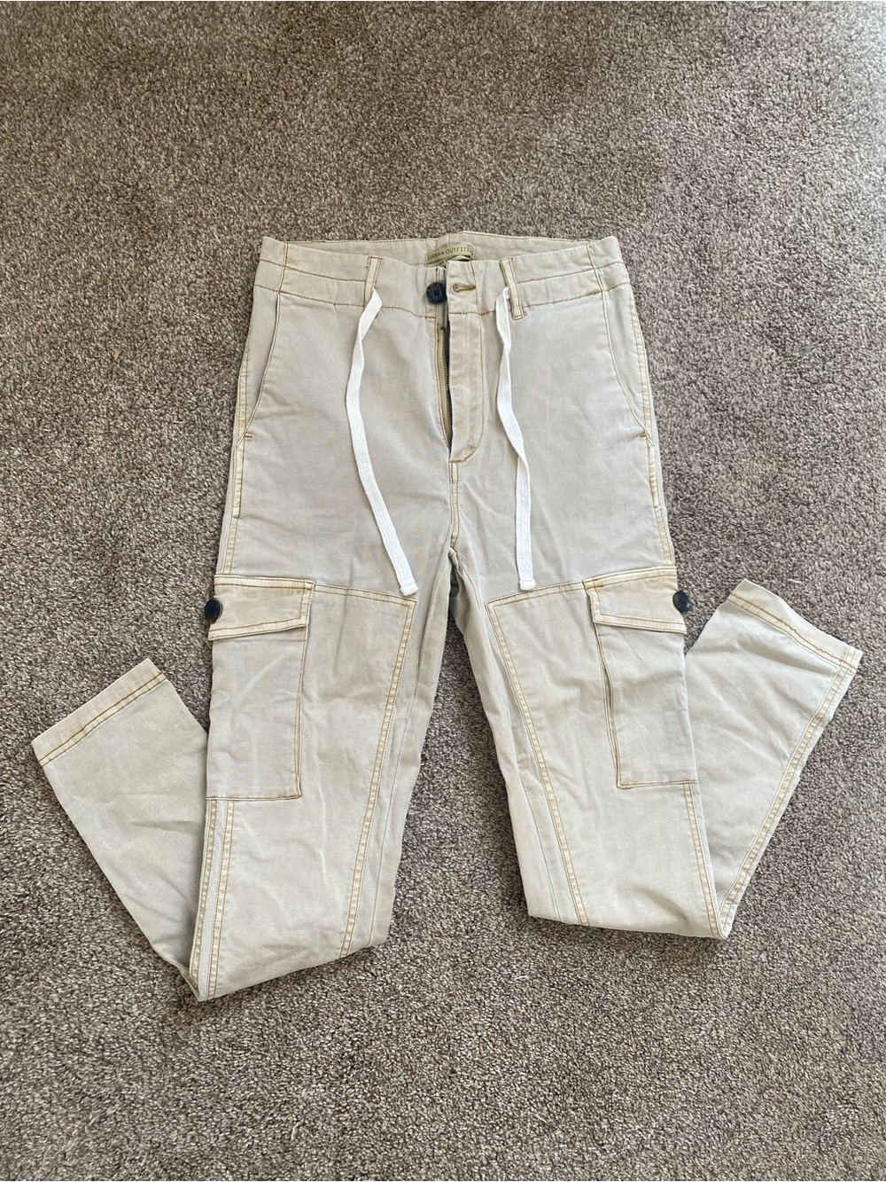 Urban Outfitters Light Beige Cargo Jogger Pants